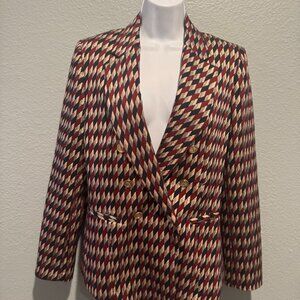 Space Style Concept Harlequin Print Blazer - Size 40